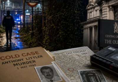 A dark alleyway near East Finchley station representing the 1984 Anthony Littler murder and the undercover police operation that solved the case.