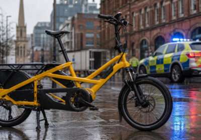 Alt Description: Legal e-bike seized by police after officers wrongly identified a Tern GSD electric cargo bike as an illegal electric motorbike.