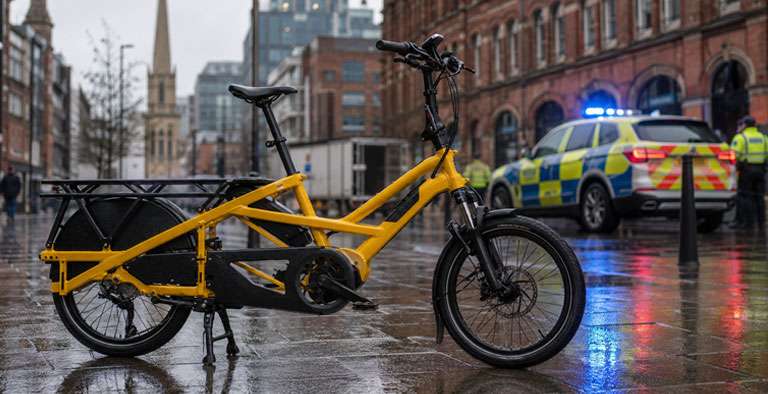 Alt Description: Legal e-bike seized by police after officers wrongly identified a Tern GSD electric cargo bike as an illegal electric motorbike.