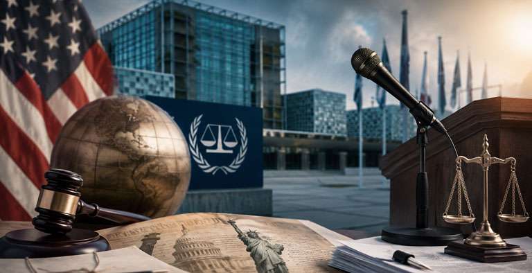 Trump ICC sanctions violate free speech lawsuit involving the International Criminal Court, US sanctions and constitutional rights.