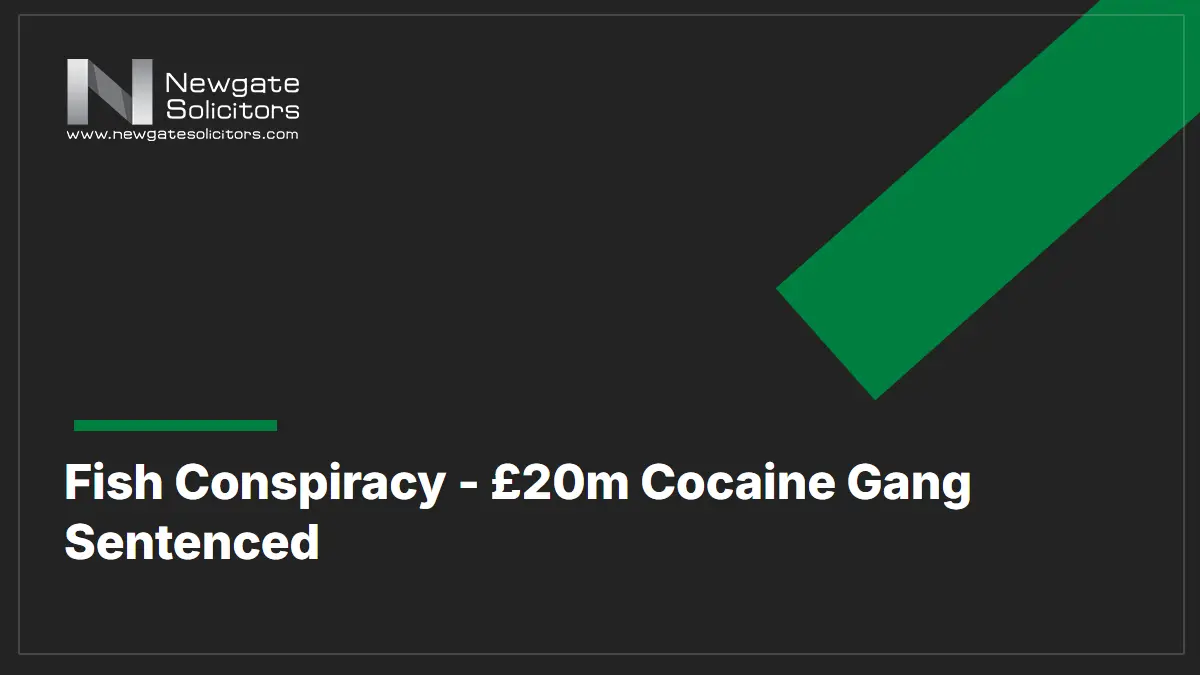 Home 9 Fish Conspiracy - £20m Cocaine Gang Sentenced - Newgate Solicitors